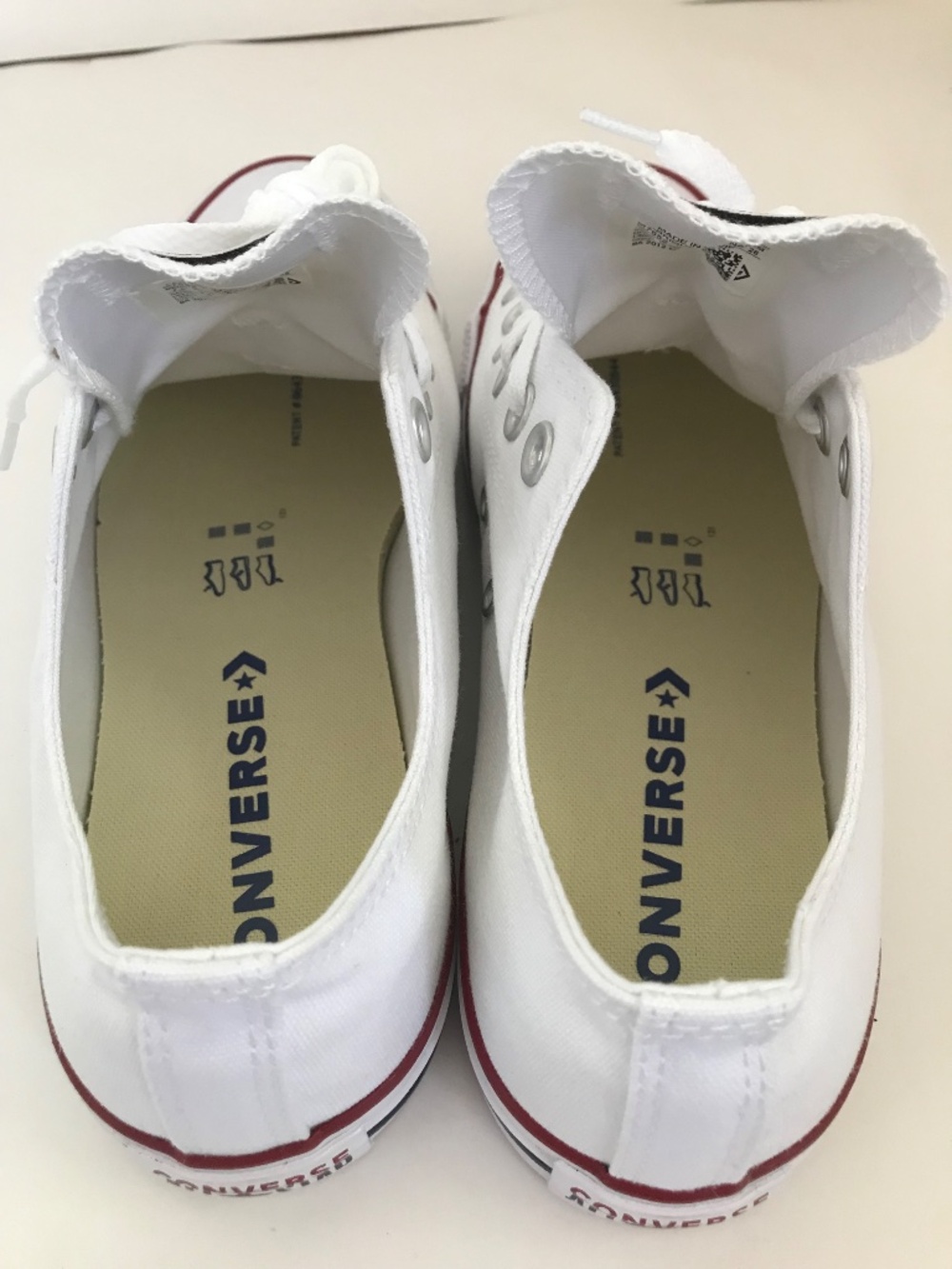 CONVERSE All Star Ox White Low Top Sneakers Women’s Size 9.5 Optical White NWT - Picture 7 of 16